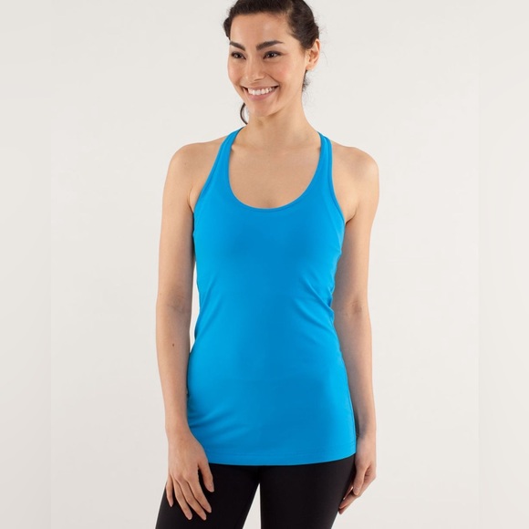 lululemon athletica Tops - LULULEMON COOL RACERBACK BEACH BLANKET BLUE PTP14